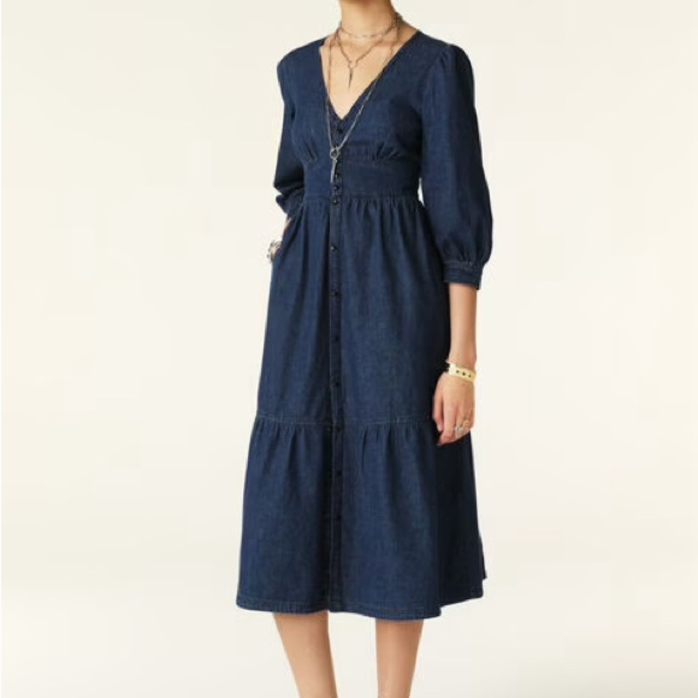 Ba&sh Limi Midi Dress Size S